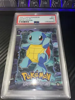 Pokemon PSA 9 Squirtle Topps Movie Edition Mewtwo 1999 #E7 MINT - Image 1