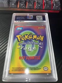 Pokemon PSA 9 Squirtle Topps Movie Edition Mewtwo 1999 #E7 MINT - Image 2