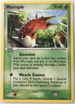 POKEMON WURMPLE 82/107 EX DEOXYS COMMON NEAR MINT - Image 1