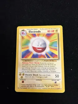Pokemon TCG Electrode 21/102 Rare Unlimited Base Set 1999 WOTC - Image 1