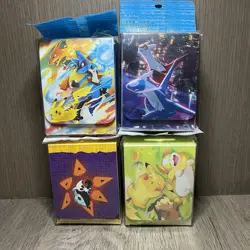Lot of 4 Pokemon Center Deck Box | Charizard Lucario Pikachu Berry Sleepy Latias - Image 1