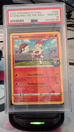 Pokemon Scorbunny on the Ball 004/005 Futsal Promo PSA 10 - Image 1