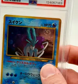 2000 POKEMON JPN NEO SUICUNE HOLO 245 PSA 7 *PROMINENT SWIRL* - Image 2