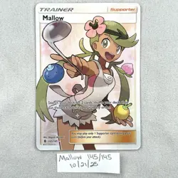 Pokemon Mallow 145/145 Guardians Rising Sun Moon Full Art Trainer Pokemon - Image 1