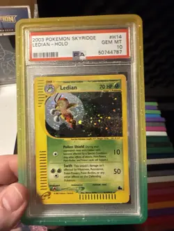 Pokemon Ledian Skyridge Holo Rare #H14 PSA 10 - Image 1