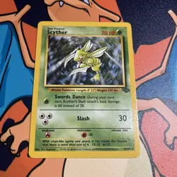 Pokemon Scyther 26/64 Non Holo Jungle Unlimited LP - Image 1