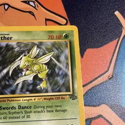 Pokemon Scyther 26/64 Non Holo Jungle Unlimited LP - Image 3