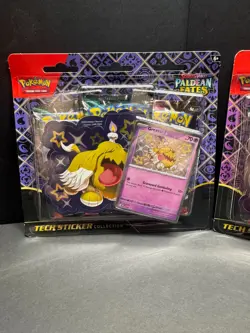 New Sealed Pokemon Paldean Fates Tech Sticker Collection Set Of 3 **Free Ship** - Image 2