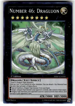 Yugioh Number 46: Dragluon SHSP-EN050 Super Rare 1st Ed NM - Image 1