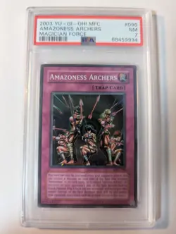 GRADED PSA 7 Amazoness Archers MFC-096 Magician's Force Unlimited - Image 1