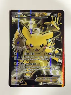 Pokemon Pikachu EX XY124 Black Star Promo 2016 Holo Card TCG - Image 1