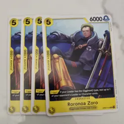 OP07-113 Roronoa Zoro x4 playset: Uncommon English Card : OP07: 500 Years i - Image 1