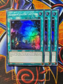 3x SESL-EN010 Adamancipator Laputite Super Rare 1st Edition Mint YuGiOh Card - Image 1