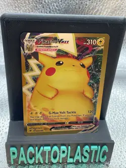 Pokemon Gold Foil Fan PROMO Card Pikachu VMAX Gigantamax 310HP044/185 - Image 1