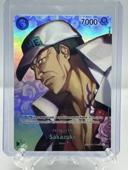 One Piece Card Game Sakazuki Alt Art OP02-099 SR ENG OP02 Version SP NM/M - Image 1
