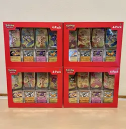 Pokemon 4 Pack Mini Tins + 4 Promo Cards - 151 SAMS CLUB EXCLUSIVE Lot Of 8 - Image 1