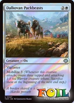 Dalkovan Packbeasts 0007 MTG Tarkir: Dragonstorm Uncommon NP Foil - Image 1