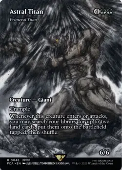 Astral Titan - Primeval Titan (Showcase) Final Fantasy Magic MTG NM - Image 1