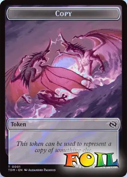 Copy&Monk 2Sided Token 1&3 MTG Tarkir: Dragonstorm Token NP Foil - Image 1