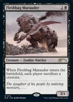 FOIL Fleshbag Marauder | MtG Magic Secret Lair Drop | English |Near Mint-Mint NM - Image 1