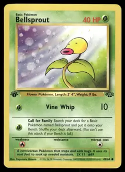 Pokemon TCG Bellsprout [1st Edition] #49 Pokemon Jungle NM - Image 1
