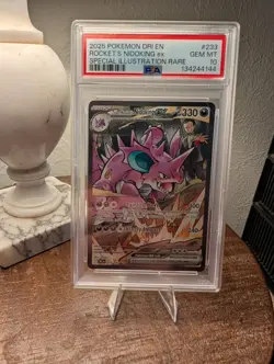 2025 POKEMON DRI EN-DESTINED RIVALS #233 TEAM ROCKET'S NIDOKING EX PSA 10 - Image 1