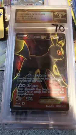 Pokemon Fates Collide 2016 Full Art Umbreon EX 119/124 XY CGC 9.5 Old Label - Image 1