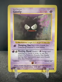 Shadowless Ghastly 50/102 Pokemon TCG Base Set 1999 - Image 1
