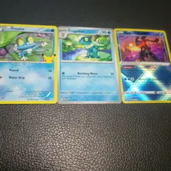 Froakie Frogadier Radiant Greninja (closed eyes ??) ?? collection of X3 pokemon - Image 2
