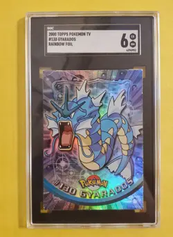 Topps Pokemon TV #130 Gyrados Rainbow Foil Blue Logo/ 1st Print SGC 6 - Image 1