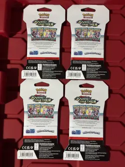 Pokemon Journey Together Sleeved Booster Pack Full Art Set Sealed 4 Packs - Image 2