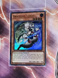 Yugioh! Dracotail Lukias Ultra Rare JUSH-EN001 Justice Hunters 1st Edition NM - Image 1