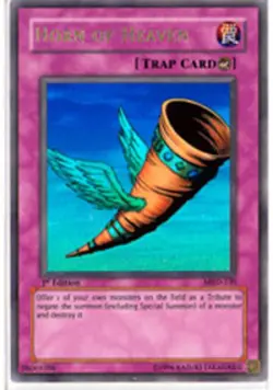 Yugioh! HP Horn of Heaven - MRD-130 - Ultra Rare - Unlimited Edition Heavily Pla - Image 1