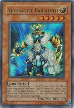 Yugioh! LP Airknight Parshath - LOD-062 - Ultra Rare - Unlimited Edition Lightly - Image 1