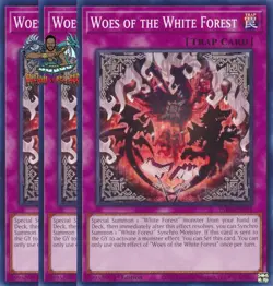 Yugioh! 3x Woes of the White Forest INFO-EN071 Common 1st Ed NM - Image 1