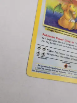 Pokemon TCG 1999 Fossil Dragonite Holo Rare Card Unlimited #4/62 Vintage - Image 5