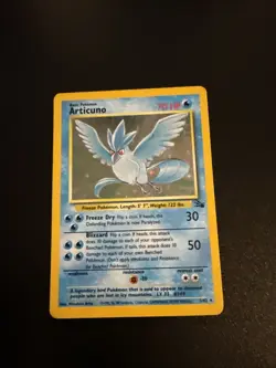 Articuno 2/62 Holo MP Fossil Unlimited Pokemon TCG Card Vintage 1999 - Image 1