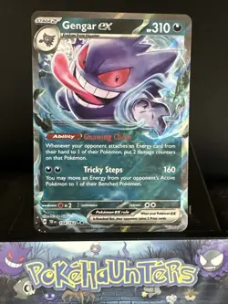Pokemon Card Gengar ex 104/162 Temporal Forces Double Rare Near Mint - Image 1