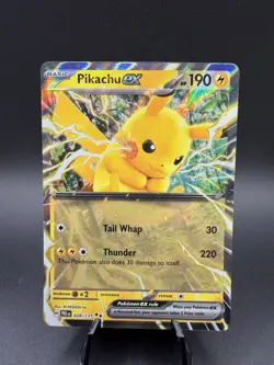 Pokemon TCG Pikachu EX Double Rare Holo Card 028/131 Prismatic Evolutions - Image 1
