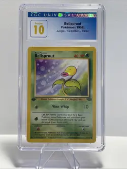 Pokemon TCG Bellsprout Jungle Card 49/64 1st Edition CGC Pristine 10 - Image 1