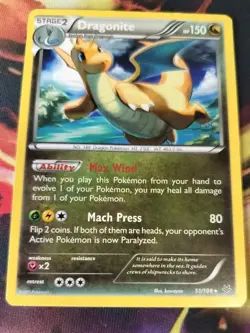 Dragonite 51/108 LP/MP Roaring Skies XY 2015 Pokemon Card - Image 2