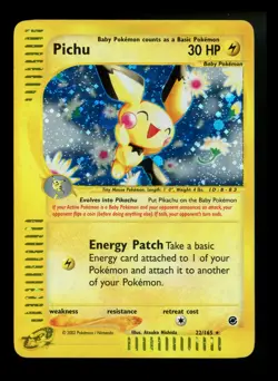 Pichu 22/165 Expedition 2002 Holo E-Series Vintage Pokemon Card TCG - Image 1