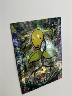 Bellsprout #69 2000 Topps Chrome Series 1 Tekno Chrome Pokemon Card Mint - Image 3
