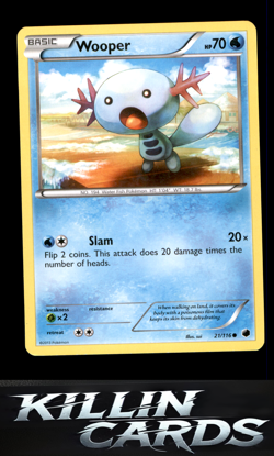Wooper 21/116 Pokemon Common Plasma Freeze Card LP - Image 1