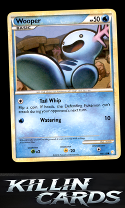 Wooper 88/123 Pokemon Common HeartGold SoulSilver Card LP - Image 1