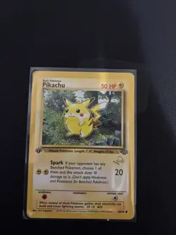 Pikachu Jungle 60/64 Promo Pokemon 1st Edition Card WOTC Stamp - Image 1