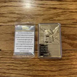 Pokemon 23k Gold Plated Card Burger King 1999 Pikachu, Poliwhirl, Jigglypuff - Image 5