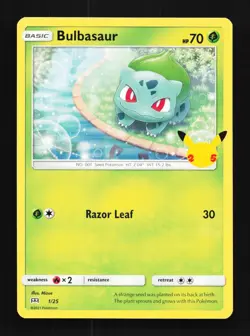Bulbasaur 1/25 LP McDonald's Collection 2021 English Pokemon Card TCG - Image 1