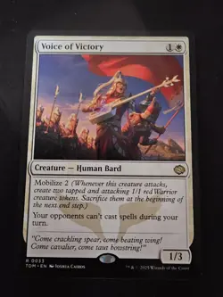MTG Voice of Victory** -Tarkir: Dragonstorm (TDN) #33 Regular Rare Magic NM - Image 2