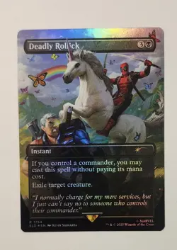 Mtg Secret Lair Deadly Rolick NM Rainbow Foil - Image 1